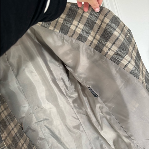 Le Suit Vintage Brown and Tan Plaid Blazer Classic Tailored Fit size 6 Petite - Picture 5 of 7